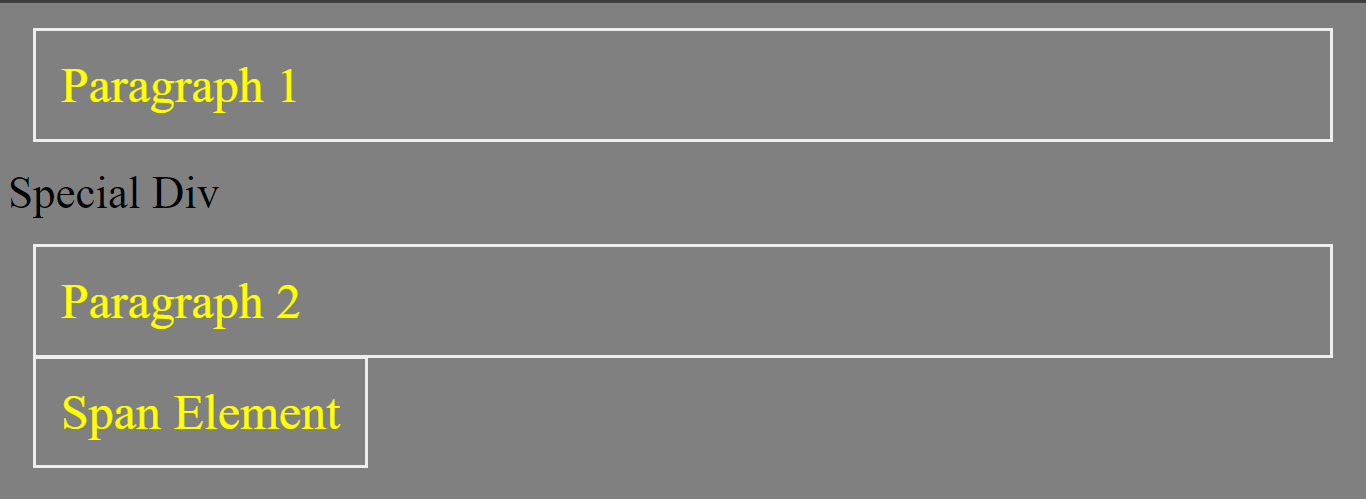 selecting specific child elements