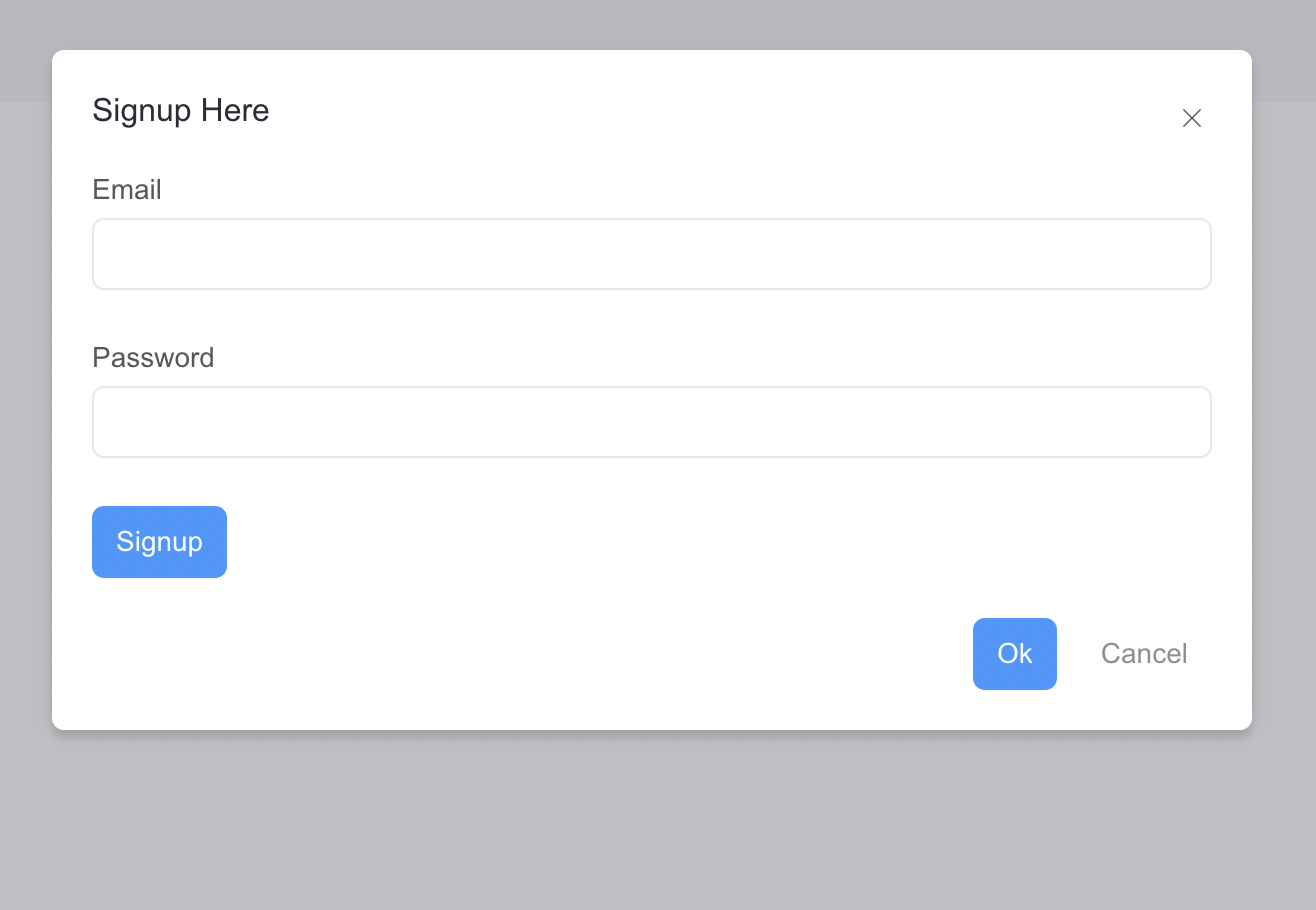 Signup Modal