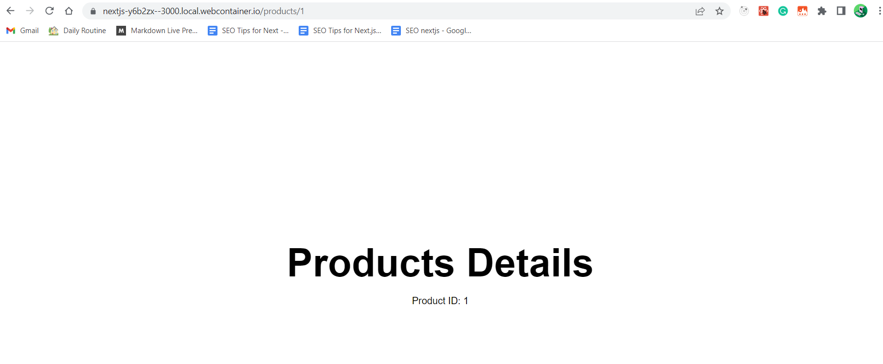 product page