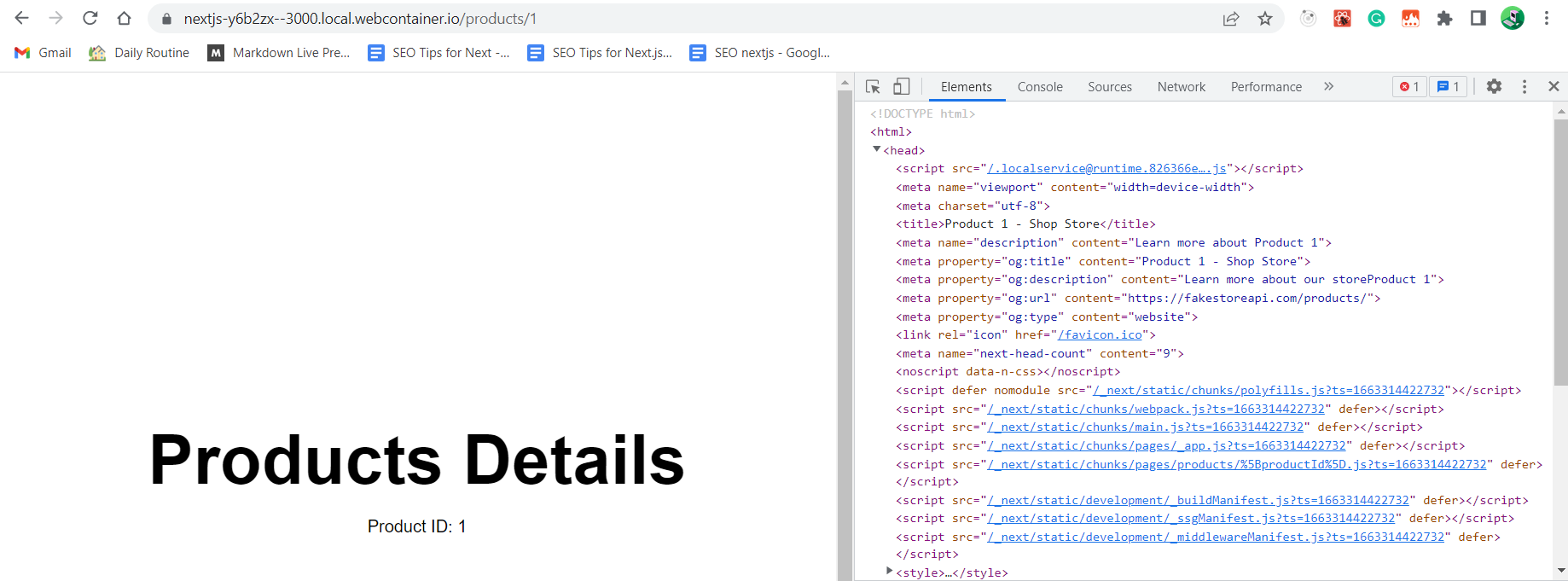 display dynamic value