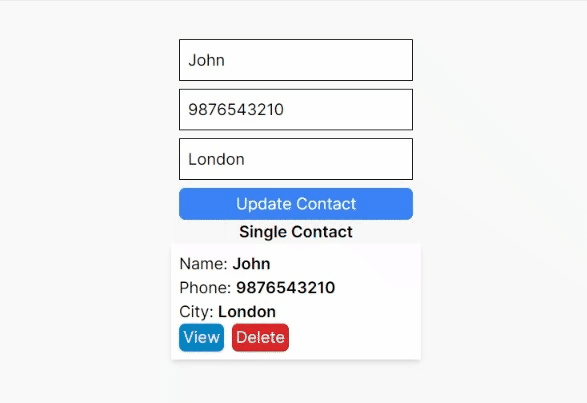 Update Contact Demo