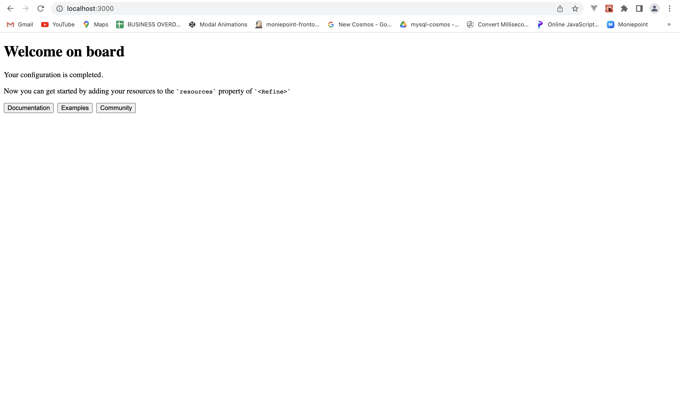 sample of a headless refine page after installation