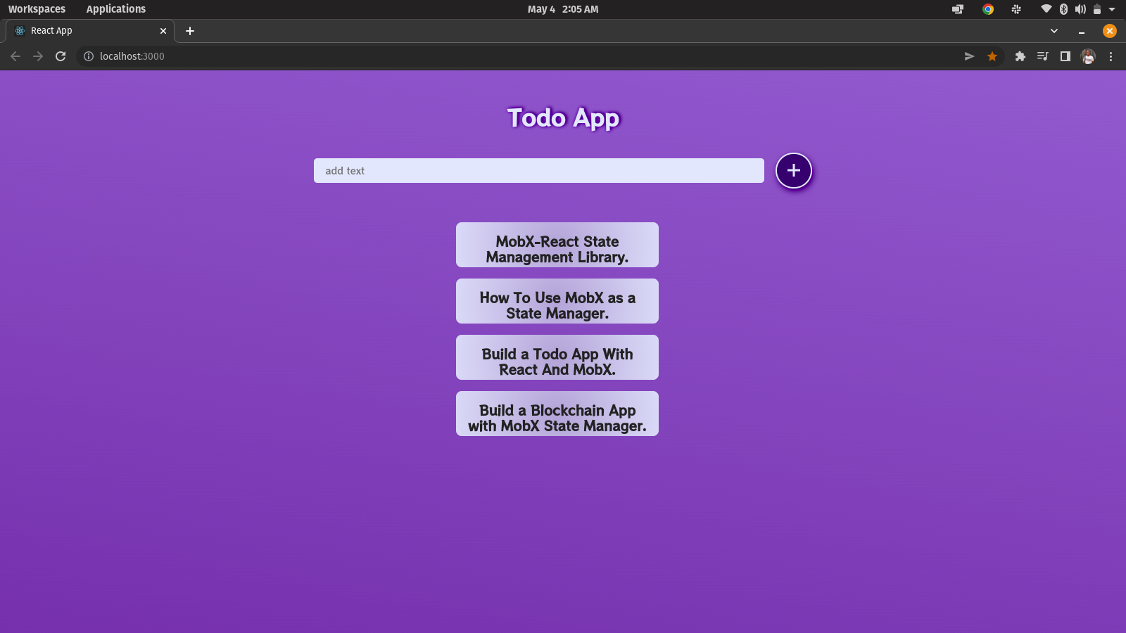 Our complete app