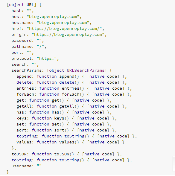 A new url object