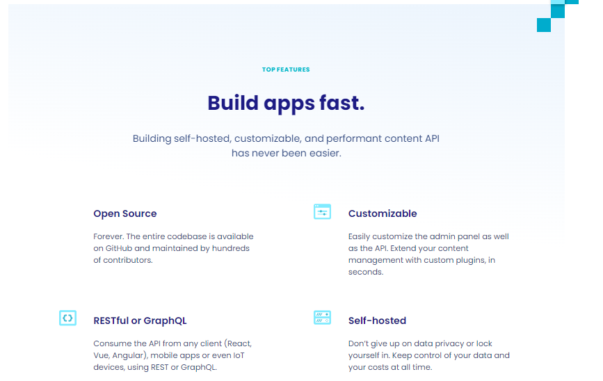 Features of strapi