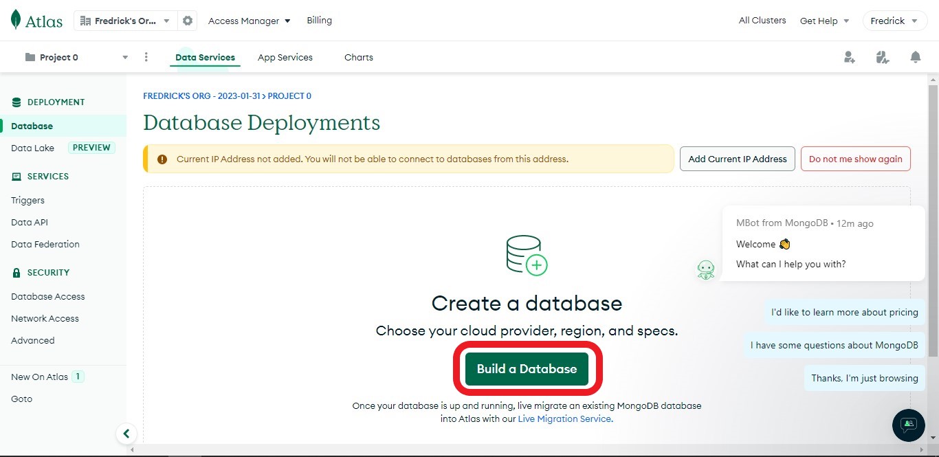 Create Database