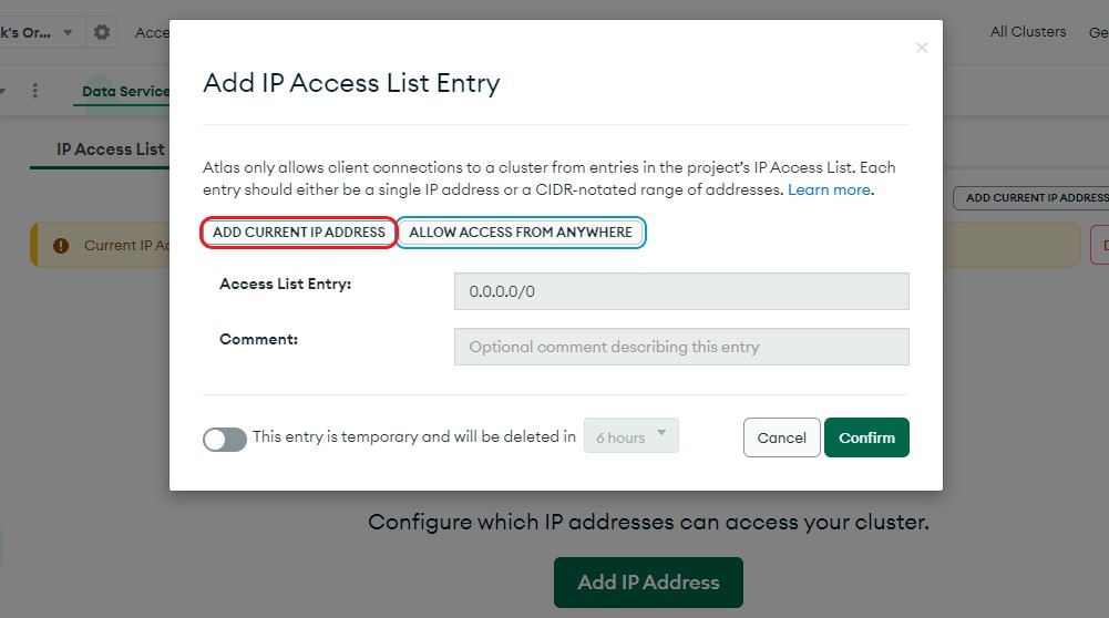 IP address added