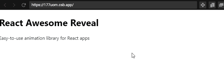 React awesome reveal