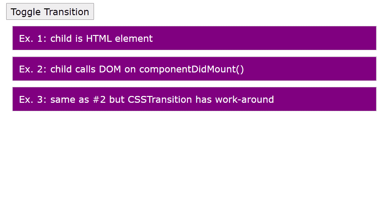 React Transition Group example