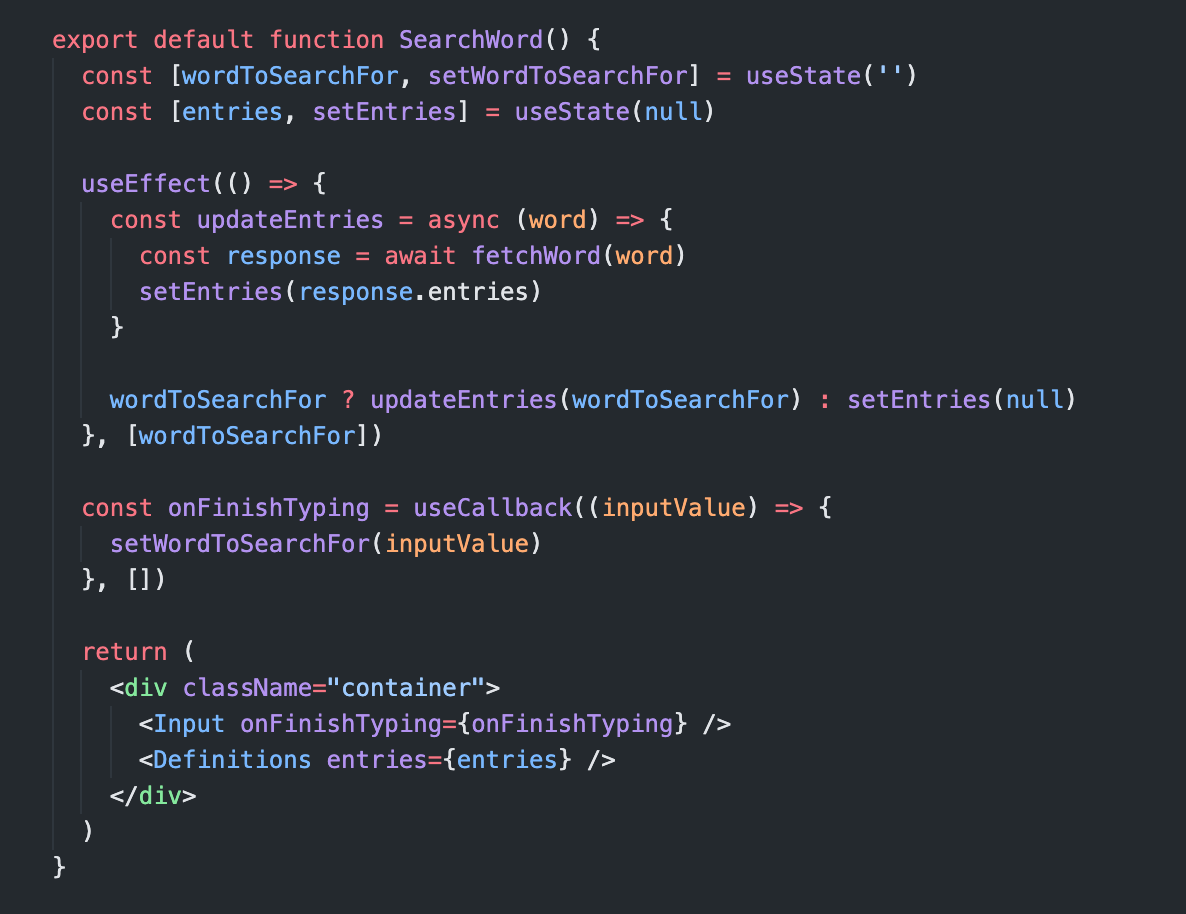 Link to source code of code snippet