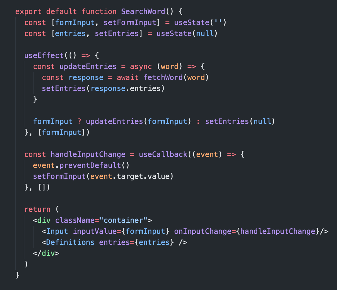 Link to source code of code snippet
