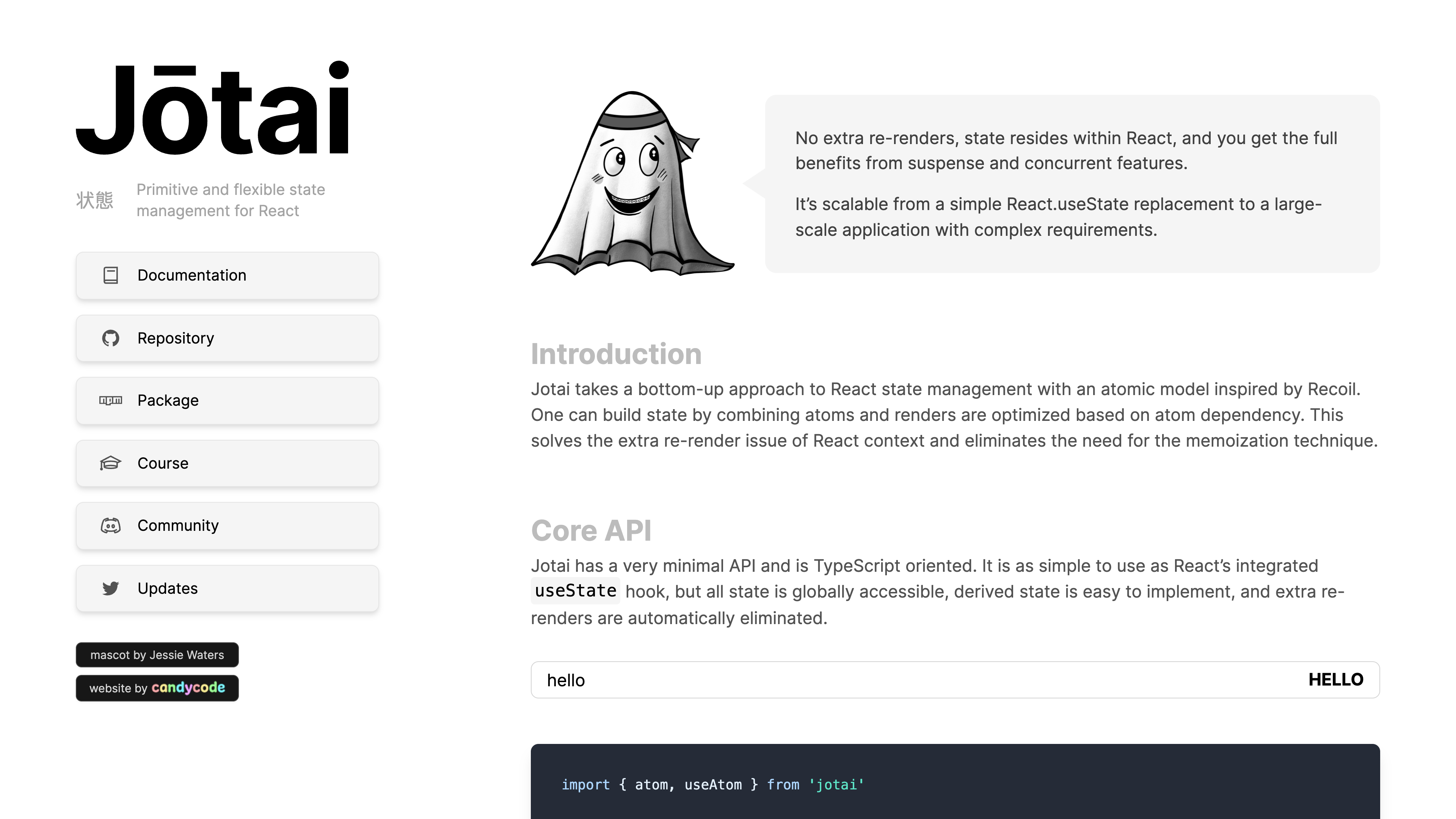 Jotai landing page