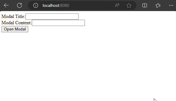 dynamic data on modal