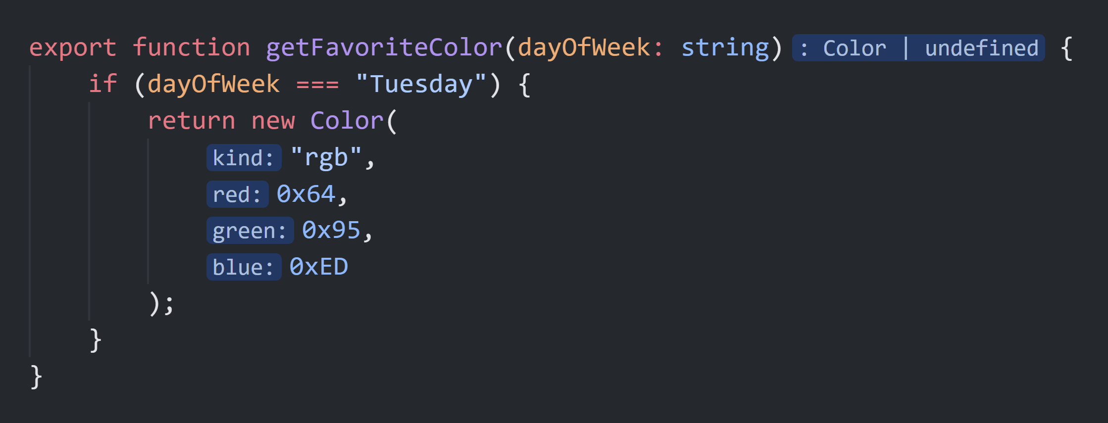 TypeScript inline hints