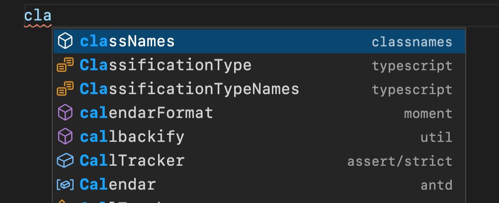 Improved suggested import path