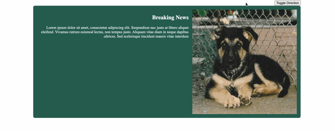 changing text direction using css logical properties