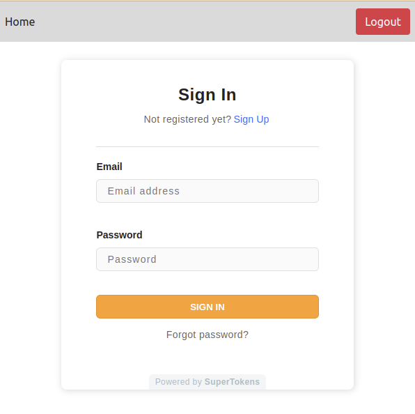 login UI