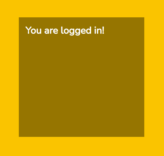 After successfully logging in