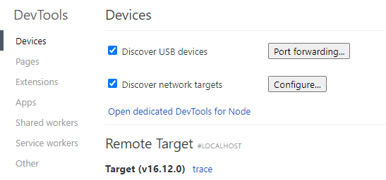 Chrome inspect