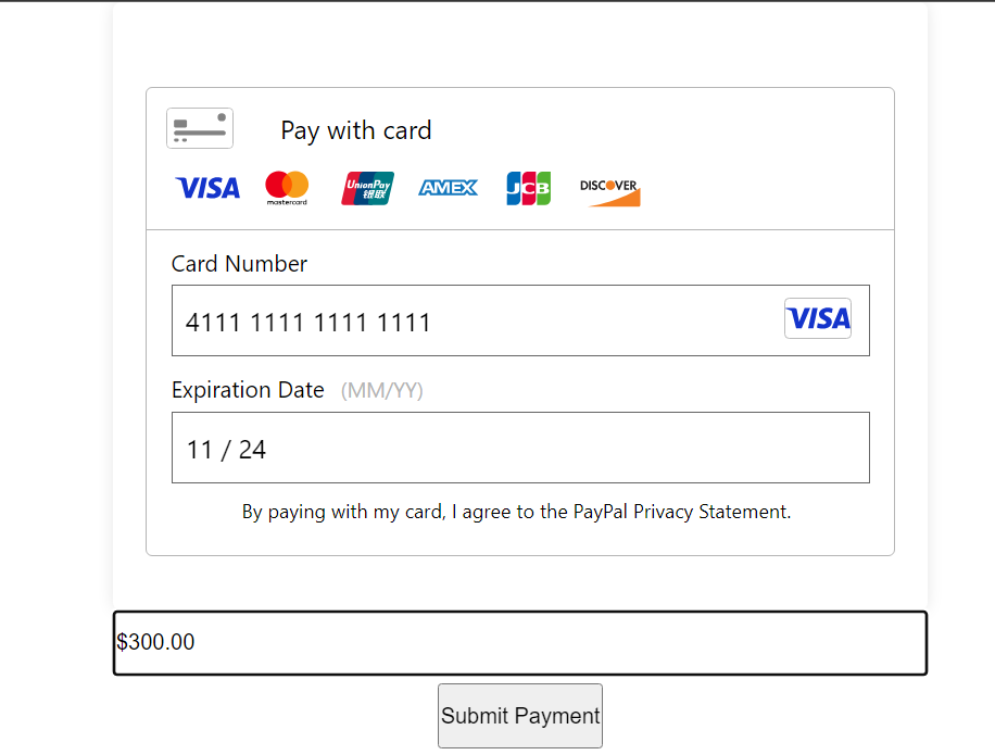 fill form braintree