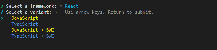 React variant