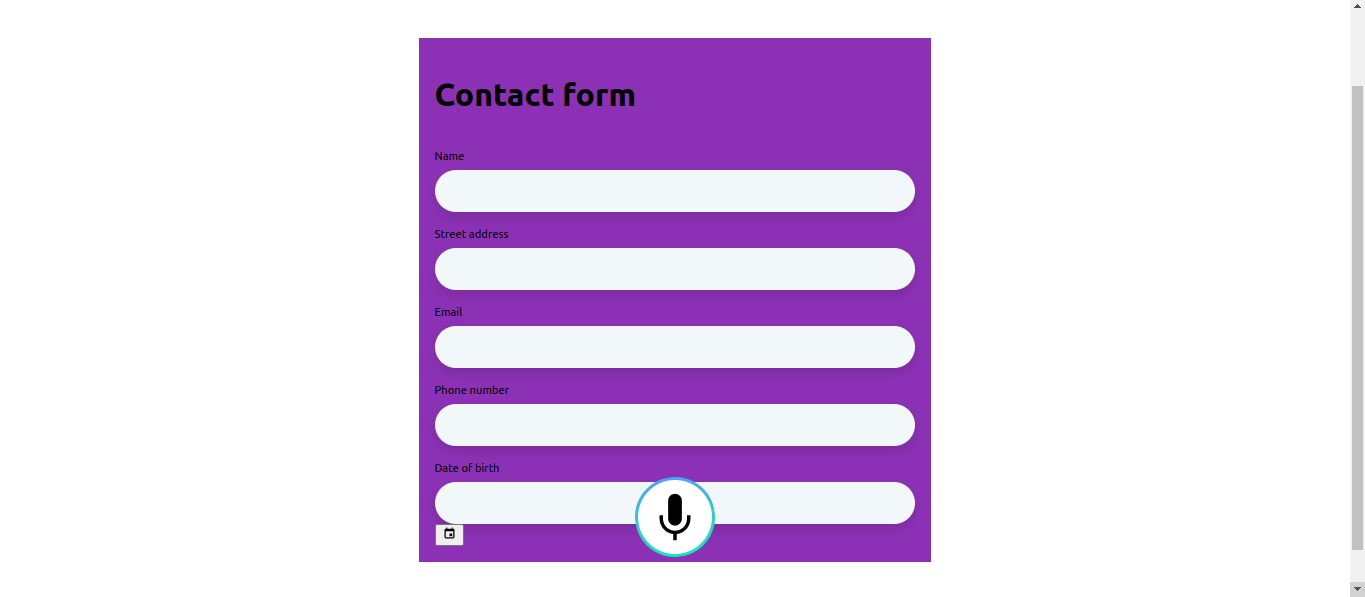 The empty form
