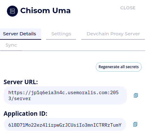 The created server